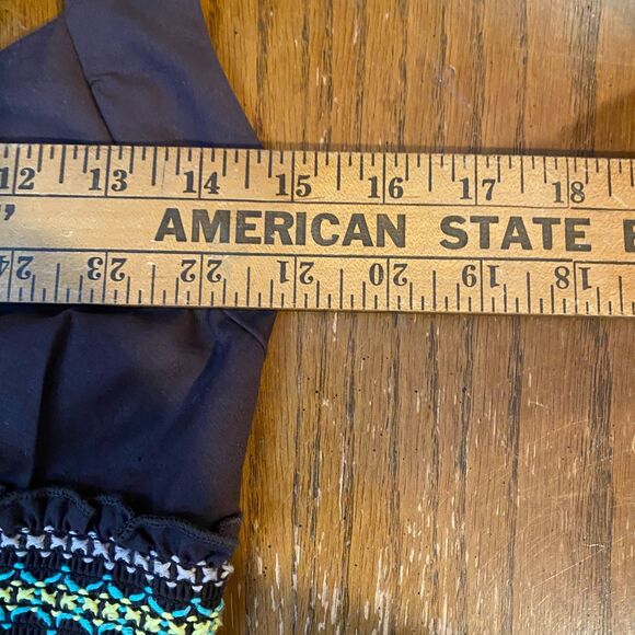 Trixxi Brown Floral Embroidered Halter Sundress Size 5 Smocked Boho Festival - Picture 8 of 8